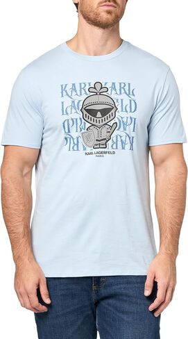 KARL LAGERFELD Men's Pullover Short Sleeve Knight Karl Graphic T-Shirt in Saudi Arabia