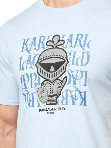 KARL LAGERFELD Men's Pullover Short Sleeve Knight Karl Graphic T-Shirt in Saudi Arabia
