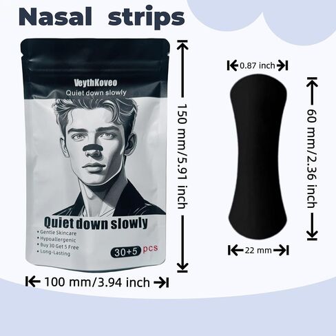 Snore Stopper Nasal Strips, Latex-Free Hydrospun Fabric for Sleeping & Congestion Relief, 35-Pack in Saudi Arabia