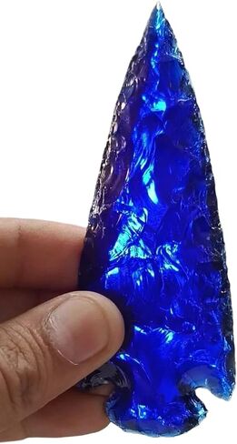 بلور أسهم رأس الحربة الأزرق من السجد للشفاء وصنع المجوهرات (حزمة 2 بوصة 5pcs) in Saudi Arabia