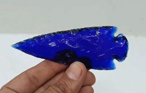 بلور أسهم رأس الحربة الأزرق من السجد للشفاء وصنع المجوهرات (حزمة 2 بوصة 5pcs) in Saudi Arabia