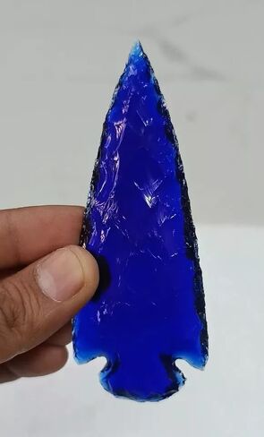بلور أسهم رأس الحربة الأزرق من السجد للشفاء وصنع المجوهرات (حزمة 2 بوصة 5pcs) in Saudi Arabia