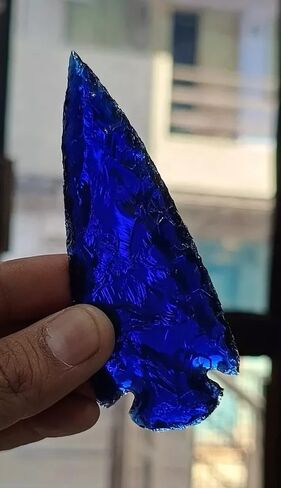 بلور أسهم رأس الحربة الأزرق من السجد للشفاء وصنع المجوهرات (حزمة 2 بوصة 5pcs) in Saudi Arabia