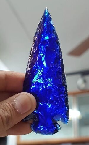 بلور أسهم رأس الحربة الأزرق من السجد للشفاء وصنع المجوهرات (حزمة 2 بوصة 5pcs) in Saudi Arabia