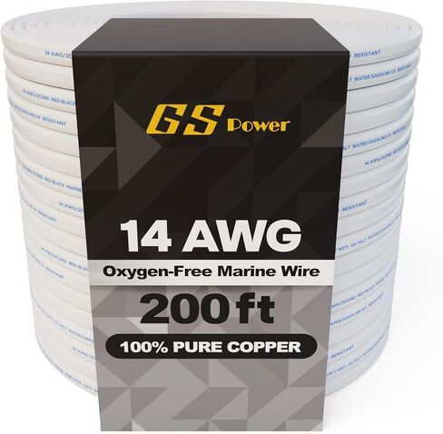 GS Power 18 AWG (مقياس الأسلاك الأمريكية) سلك تسخير بطارية القوارب البحرية المعلب OFC النحاسي المزدوج الأحمر والأسود المغلف المزدوج. طول الكابل: 200 قدم (أيضًا 100 قدم) in Kuwait