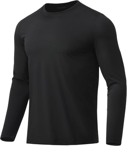 قمصان الرجال الطويلة للرجال رطبة فاقة upf 50+ حماية من أشعة الشمس القمصان الرياضية لصيد الأسماك تجريب الصالة الرياضية in Kuwait