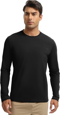 قمصان الرجال الطويلة للرجال رطبة فاقة upf 50+ حماية من أشعة الشمس القمصان الرياضية لصيد الأسماك تجريب الصالة الرياضية in Kuwait