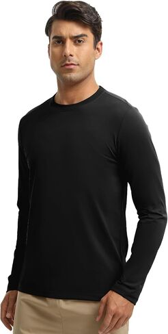 قمصان الرجال الطويلة للرجال رطبة فاقة upf 50+ حماية من أشعة الشمس القمصان الرياضية لصيد الأسماك تجريب الصالة الرياضية in Kuwait