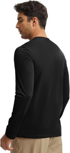 قمصان الرجال الطويلة للرجال رطبة فاقة upf 50+ حماية من أشعة الشمس القمصان الرياضية لصيد الأسماك تجريب الصالة الرياضية in Kuwait