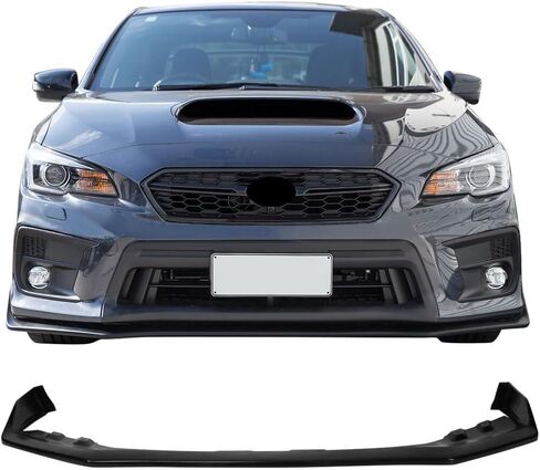 Ikon Motorsports الأمامي المصد الشفة متوافقة مع 2018-2021 سوبارو WRX STI ، S207 Style Black Pu Front Lip Finisher Under Copler Add On in Saudi Arabia