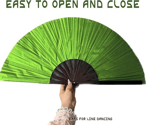 2 Pack Boots on The Ground Fans for Line Dancing, New Laser Colors Line Dance Popping Fan, Large Folding Hand Fan for Dancing, Foldable Decorative Handheld Fan (c8+c8) in Kuwait