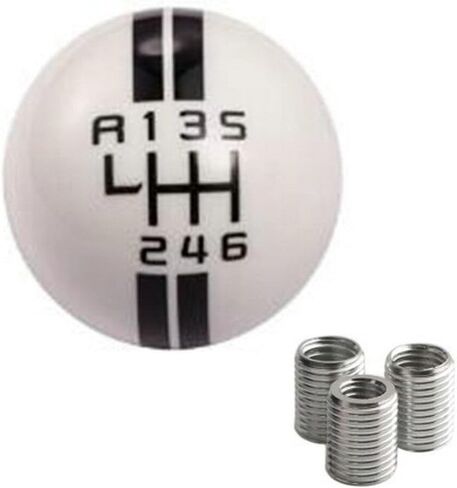 Car Gear Shift Knob 6 Speed Gear Shift Knob Manual Shifter for Ford Mustang Shelby GT500 White in Saudi Arabia