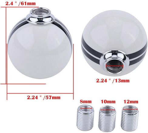 Car Gear Shift Knob 6 Speed Gear Shift Knob Manual Shifter for Ford Mustang Shelby GT500 White in Saudi Arabia