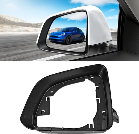 Rearview Mirror Housing Frame Left/Right for Tesla Model Y 2020 2021 2022 2023(Black-Right) in Saudi Arabia
