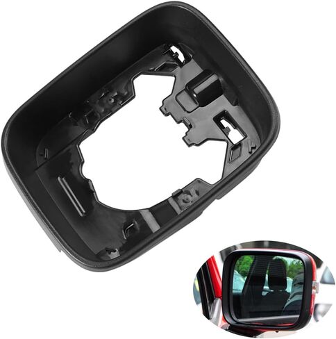 Car Left Right Side Mirror Housing Frame for Jeep Renegade 2016 2017 2018 2019 2020 2021 Rear View Shell Frame Holder Trim(Black-Right) in Saudi Arabia
