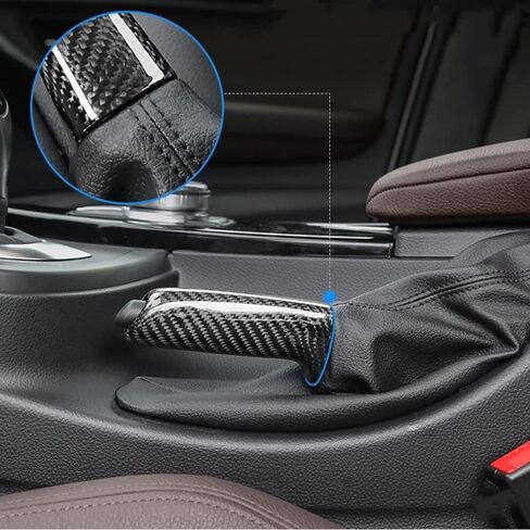 Car Handbrake Cover Handbrake Grips Protector Cover Carbon Fiber for BMW 1 2 3 4 5 M X1 Series F20 F22 F30 E90 F32 E60 F80 E84 in Saudi Arabia
