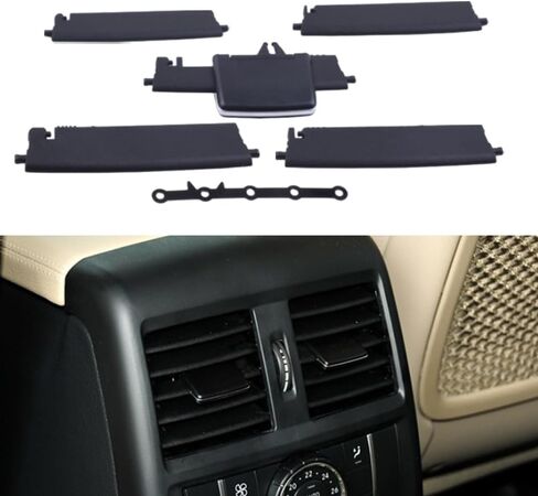 Car Rear AC Air Conditioner Vent Grille Outlet Tab Clip Slider Repair Kit for Mercedes Benz M GL ML GLE GLS W166 W292 2011-2018(Black-Rear Right) in Saudi Arabia