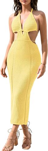 KUTUMAI Hollow Swimsuit Coverup Crochet Beach Vacation Maxi Dress Bathing Suit Cover Ups for Swimwear Women Summer 2025 in Saudi Arabia