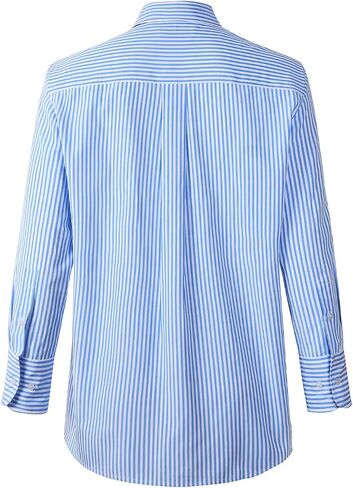 Beninos Striped Button Down Shirts for Women Dress Shirts Long Sleeve Casual Collared Office Work Shirt with Pocket in Saudi Arabia