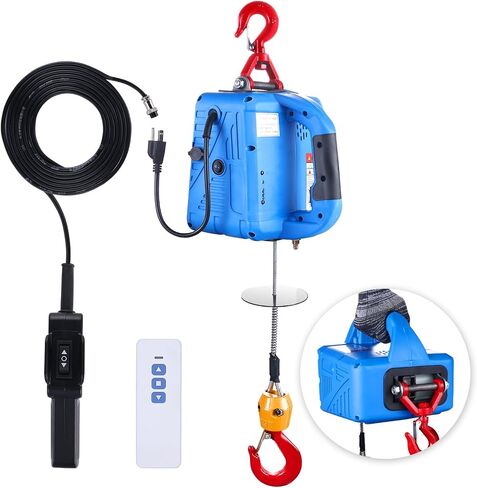 3-in-1 Electric Hoist Winch, 1100lbs, 1500W, 110V/120V 22.9 ft Lifting Height, 16 ft/min with Wired and Wireless Remote Controls Options and Overload Protection, Portable Power Winch Crane in Saudi Arabia