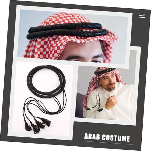 Lifekome Men Arabbled Dearf Ropf Rope Tassel Asslim Wrap Associed Adail Admear For Pirfies in Saudi Arabia