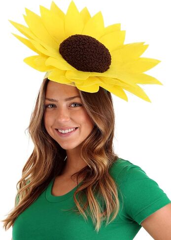 Sunflower Headband Costume Accessory - 15-Inch Sunflower with Velour and Tulle Petals, Fiberfill Center in Saudi Arabia