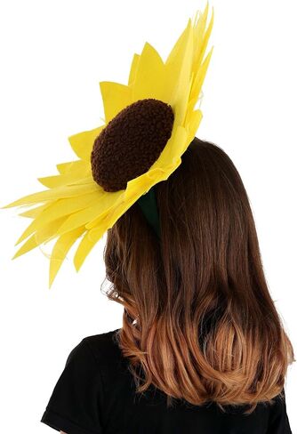 Sunflower Headband Costume Accessory - 15-Inch Sunflower with Velour and Tulle Petals, Fiberfill Center in Saudi Arabia