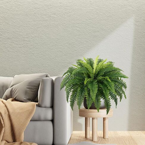 Fake Ferns, 35IN Large Fake Bush Plants, 2 Articial Boston Ferns with 39 Fronds for Outdoor Hanging Planter Garden Porch Entrance Home Decor in Saudi Arabia