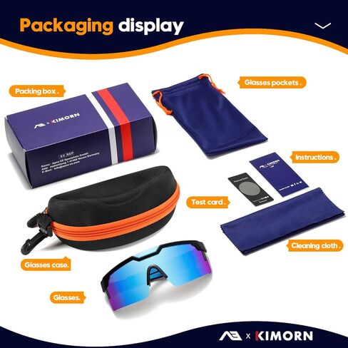 kimorn Polarized Sports Sunglasses for Men and Women UV Protection Ideal for Cycling Fishing Ski Running Golf in Kuwait