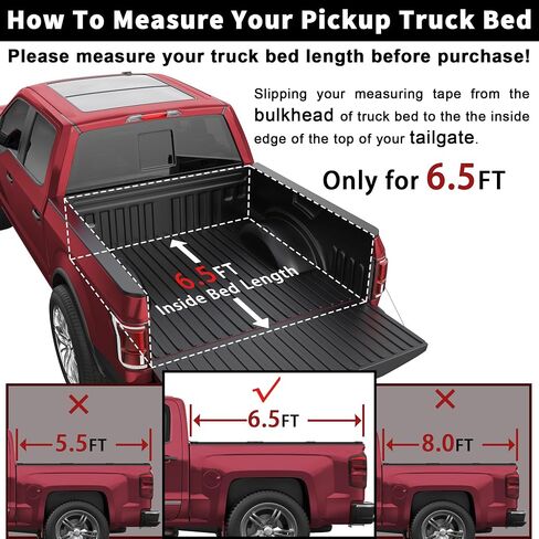 Hard Tri Fold Aluminum Truck Bed Tonneau Cover Compatible for 2015-2024 2025 Ford F-150 F150 Styleside 6.5FT 79Inch in Saudi Arabia