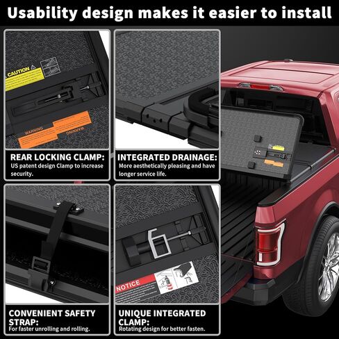 Hard Tri Fold Aluminum Truck Bed Tonneau Cover Compatible for 2015-2024 2025 Ford F-150 F150 Styleside 6.5FT 79Inch in Saudi Arabia