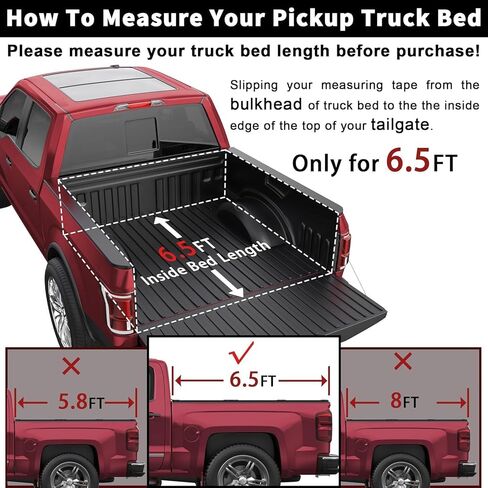 Hard Tri Fold Aluminum Truck Bed Tonneau Cover Compatible for 2015-2024 2025 Ford F-150 F150 Styleside 6.5FT 79Inch in Saudi Arabia