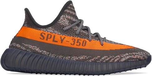 adidas Men's Yeezy Boost 350 V2 Sneakers, Carbon Beluga/Steeple Gray/Solar Red, 7.5 M US in Saudi Arabia
