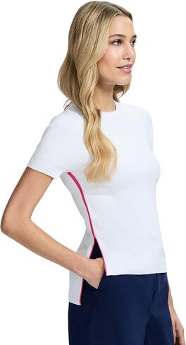 IZOD Women's Short Sleeve Performance Stretch Sweater in Saudi Arabia
