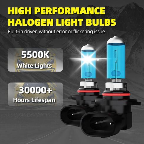 Headlight Bulbs Fit For Ford Expedition 2007-2014, H13 High Low Dual Beam 9145 Fog Lights Combo, Super Bright 5500K White Light High Performance Halogen Light Bulbs, 4PCS in Saudi Arabia