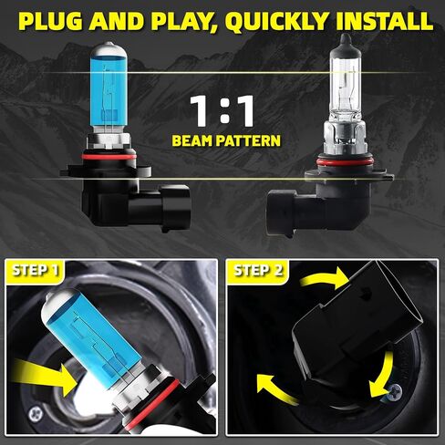 Headlight Bulbs Fit For Ford Expedition 2007-2014, H13 High Low Dual Beam 9145 Fog Lights Combo, Super Bright 5500K White Light High Performance Halogen Light Bulbs, 4PCS in Saudi Arabia