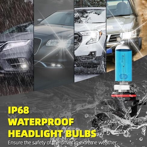 Headlight Bulbs Fit For Ford Expedition 2007-2014, H13 High Low Dual Beam 9145 Fog Lights Combo, Super Bright 5500K White Light High Performance Halogen Light Bulbs, 4PCS in Saudi Arabia