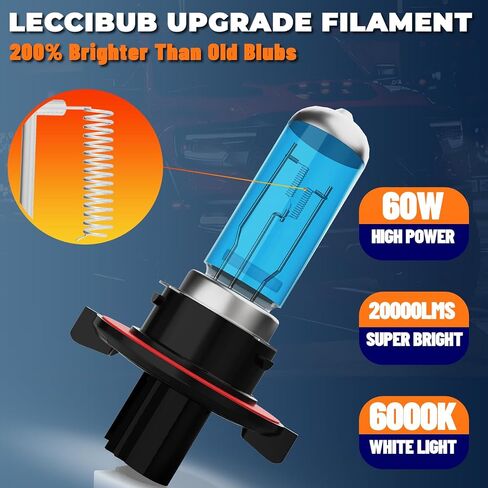 Headlight Bulbs Compatible With Dodge Challenger 2011-2014, 9008/H13 High Low Beam + H16/5202 Fog Lights Halogen Light Bulb Combo, Super Bright 6000K White, Plug and Play, Pack of 4 in Saudi Arabia