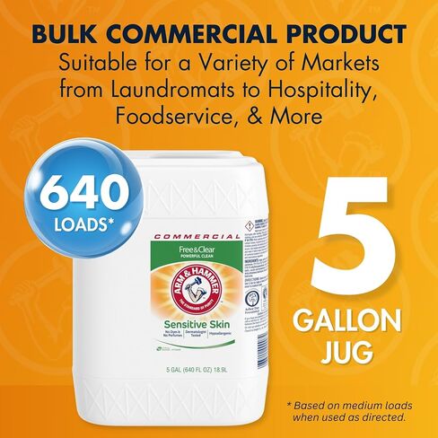 Arm & Hammer plus OxiClean Liquid Laundry Detergent Professional, Fresh Scent, 5G Jug, 492 Loads in Saudi Arabia