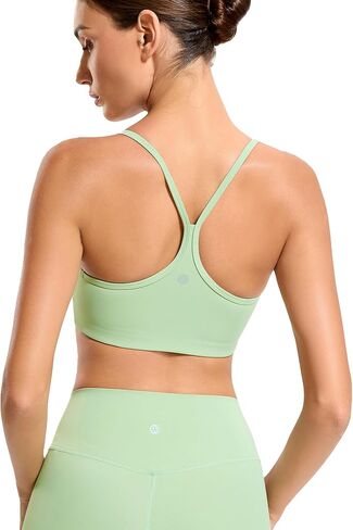 RIOJOY Sports Bras for Women, Lycra Racer Back Gym Sports Bra, Thin Strap Removable Pads Womens Sport Bras in Kuwait