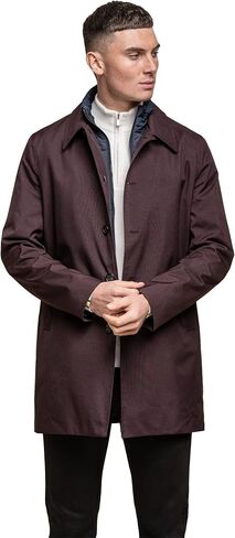 Mens Lightweight Geke Coat Midi Length Coat Jacket with Removable Zipper Classic Smart Business Outwear in Saudi Arabia