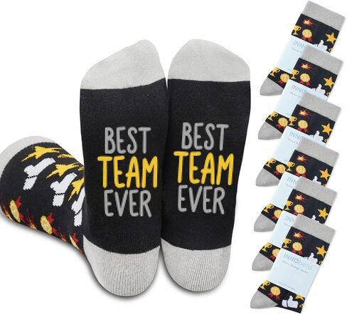 InnoBeta Coworker Employee Appreciation Gifts Socks Set of 6 in Bulk for Stuff, Funny Office Gift - One Size, 6pcs in Saudi Arabia