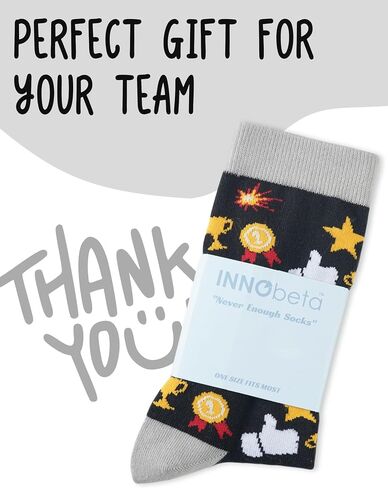 InnoBeta Coworker Employee Appreciation Gifts Socks Set of 6 in Bulk for Stuff, Funny Office Gift - One Size, 6pcs in Saudi Arabia