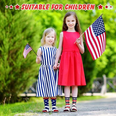 Handepo 30 Pairs American Flag Socks الوطنية في الرابع من يوليو الجوارب الأمريكية in Saudi Arabia
