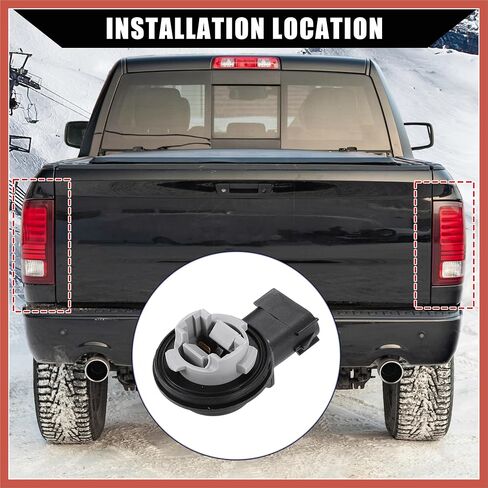 ACROPIX No.68226719AA Turn Signal Light Socket for Jeep Wrangler JK JKU 2007-2018 for Dodge for Ram 1500 2009-2010 / Front/Parking Lamp Bulb Plug Socket/Durable Plastic/1pcs Black in Saudi Arabia
