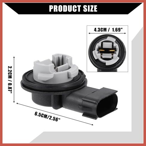 ACROPIX No.68226719AA Turn Signal Light Socket for Jeep Wrangler JK JKU 2007-2018 for Dodge for Ram 1500 2009-2010 / Front/Parking Lamp Bulb Plug Socket/Durable Plastic/1pcs Black in Saudi Arabia