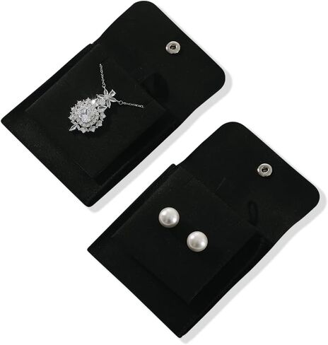 10 مساءً حقيبة مجوهرات صغيرة للقرط عشيق قلادة ， تخزين علبة مجوهرات السفر ، وحقائب الصناديق الصغيرة منظم للأكياس للنساء (رمادي) in Kuwait