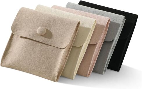 10 مساءً حقيبة مجوهرات صغيرة للقرط عشيق قلادة ， تخزين علبة مجوهرات السفر ، وحقائب الصناديق الصغيرة منظم للأكياس للنساء (رمادي) in Kuwait