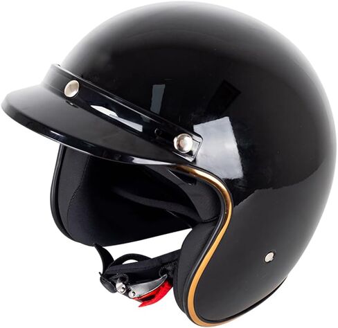 HXBER Helmet Peak Shield, Helmet Peak Shield 3 Snap-Button Visor Flip Up Wind Shield Open Face 3/4 Retro Motorcycle Helmet Sun Shade Protector in Saudi Arabia