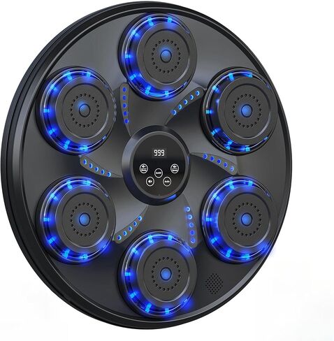Music Boxing Machine,Wall Mounted Music Boxing Trainer,Smart Bluetooth Workout Punching Equipment for Adults Kids,Perfect for Home,Indoor and Gym,Black in Saudi Arabia